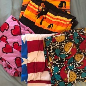 LuLaRoe TC Holiday Legging Bundle of 4